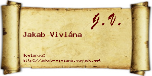 Jakab Viviána névjegykártya